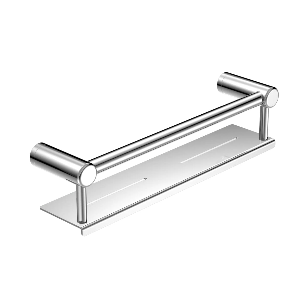 Nero Mecca Care 25mm Grab Rail With Shelf 450mm Chrome NRCR2518CCH - The Blue Space