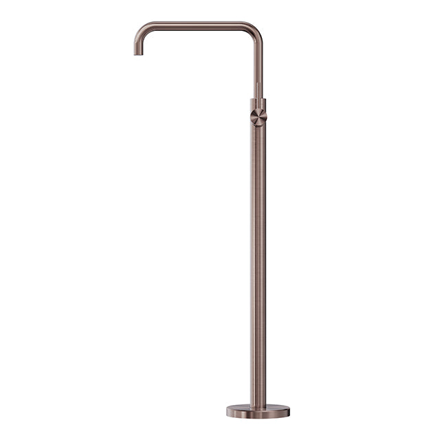 Nero Mecca Freestanding Bath Mixer Square Shape Brushed Bronze