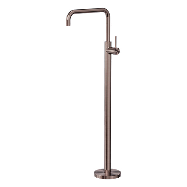 Nero Mecca Freestanding Bath Mixer Square Shape Brushed Bronze