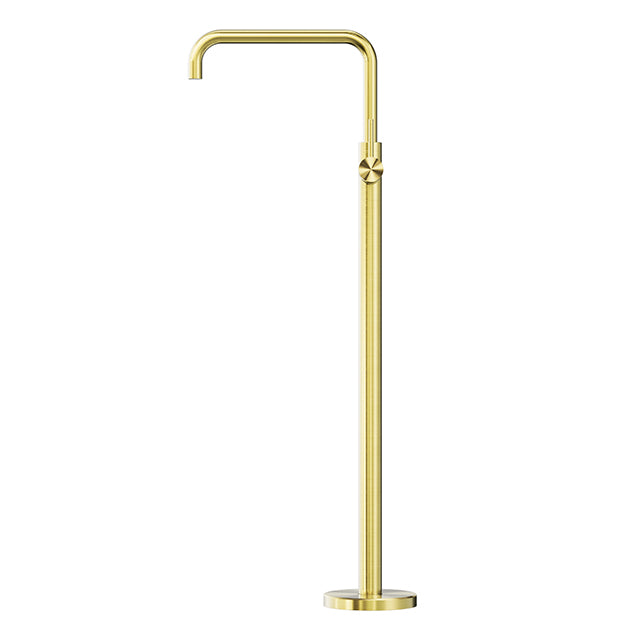 Nero Mecca Freestanding Bath Mixer Square Shape Brushed Gold