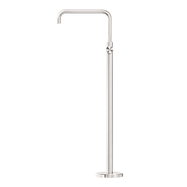 Nero Mecca Freestanding Bath Mixer Square Shape Brushed Nickel
