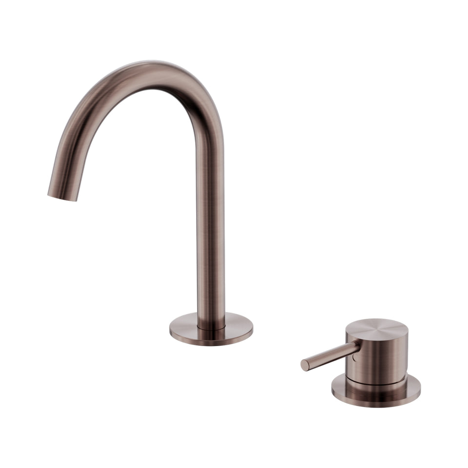 Nero Mecca Hob Basin Mixer Set Arc Spout Brushed Bronze