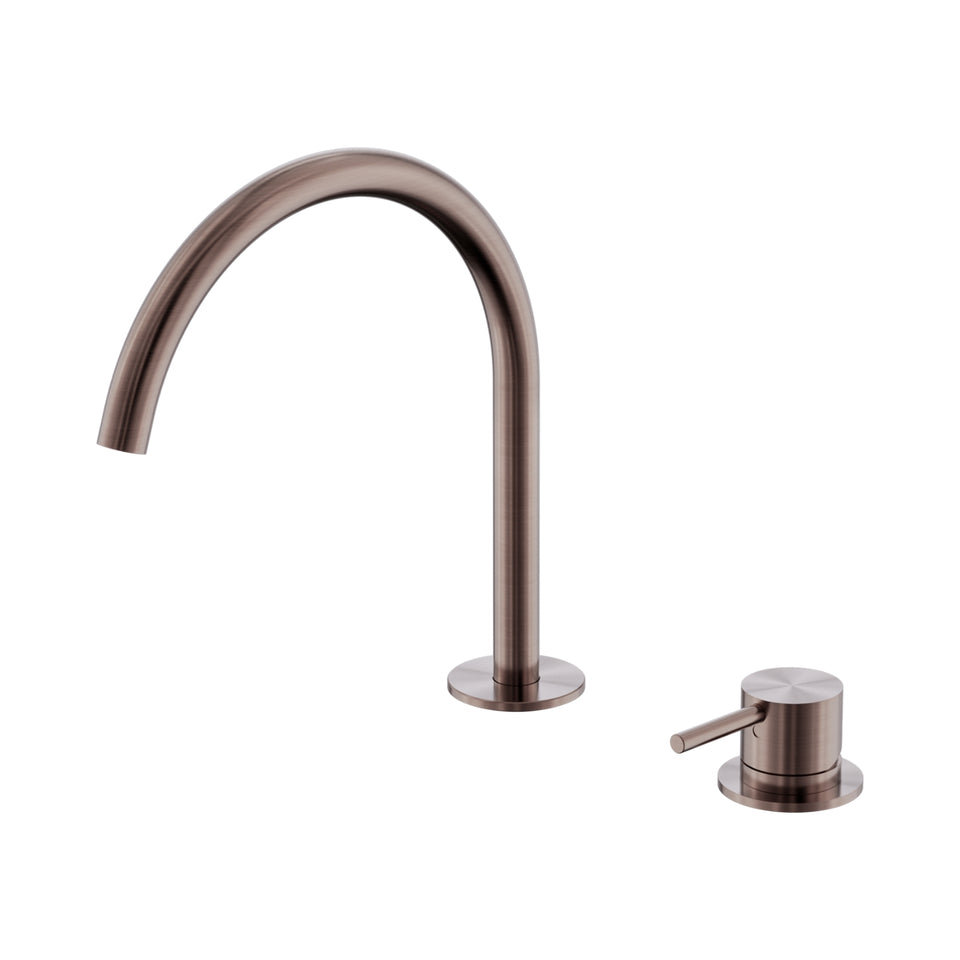 Nero Mecca Hob Bath/Kitchen Mixer Set Arc Spout Brushed Bronze