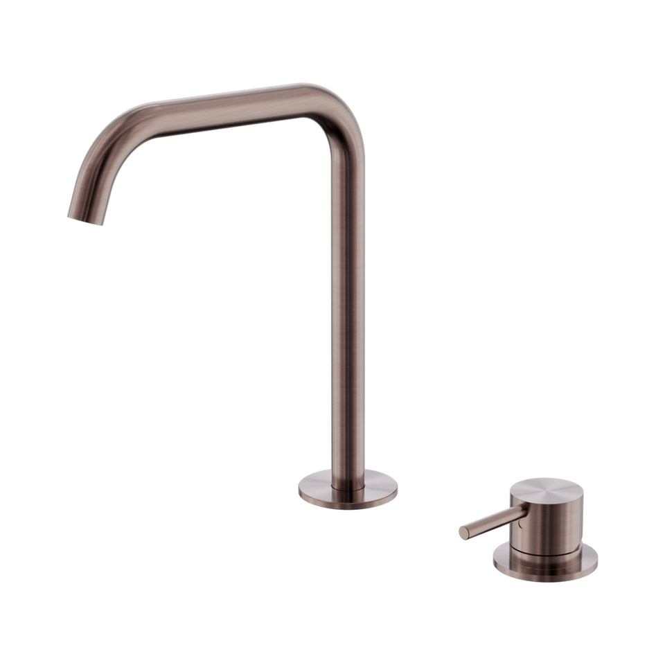 Nero Mecca Hob Bath/Kitchen Mixer Set Edge Spout Brushed Bronze