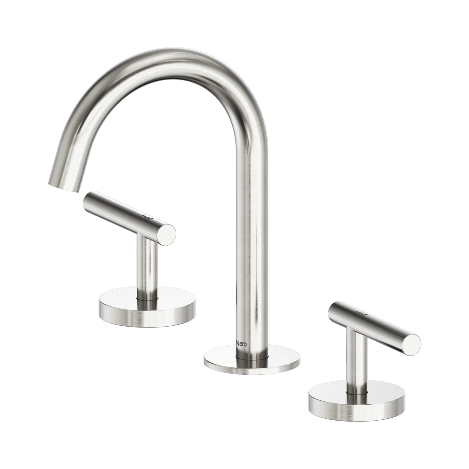 Nero Mecca Lever Basin Set Arc Spout Brushed Nickel 25D002BN - The Blue Space