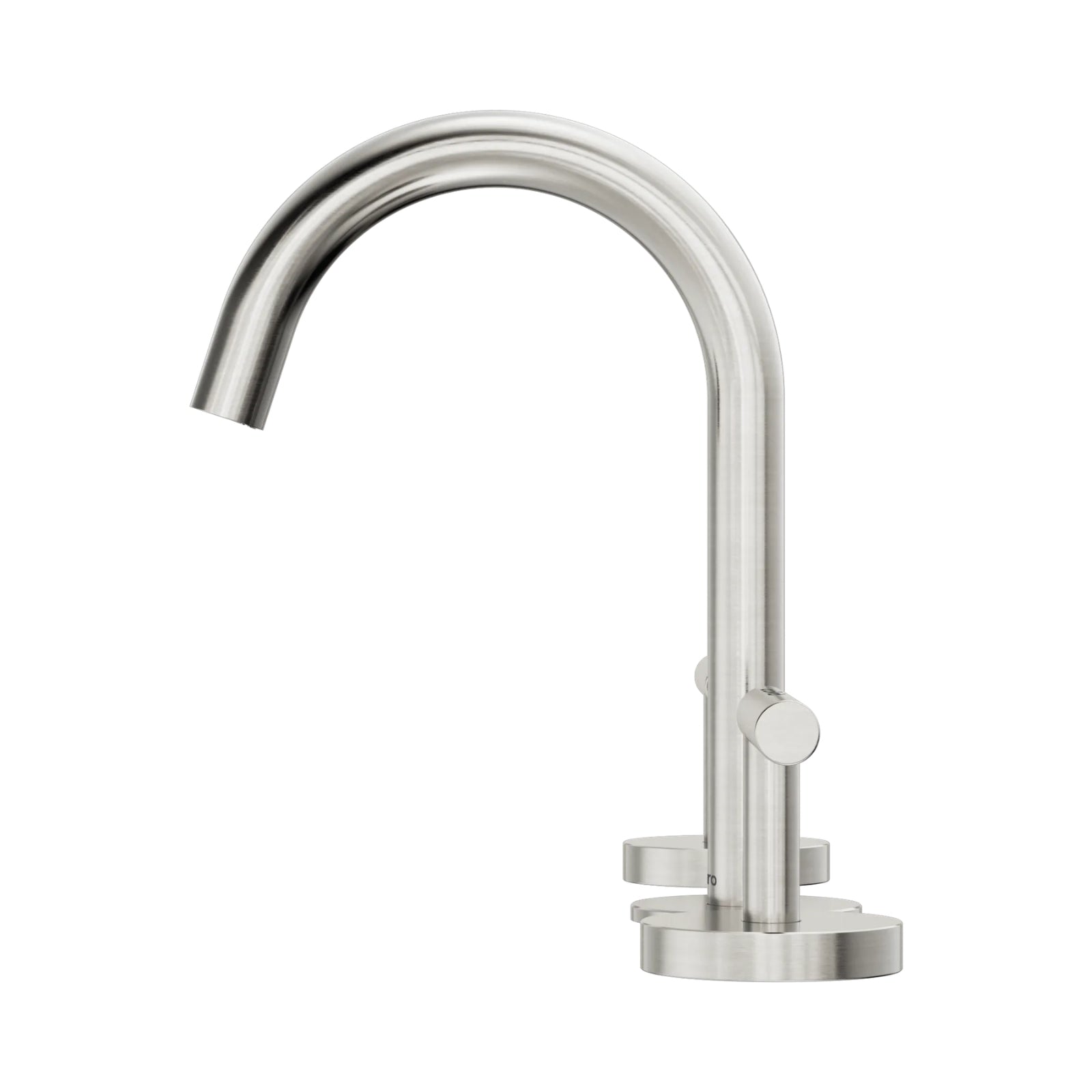 Side Nero Mecca Lever Basin Set Arc Spout Brushed Nickel 25D002BN - The Blue Space