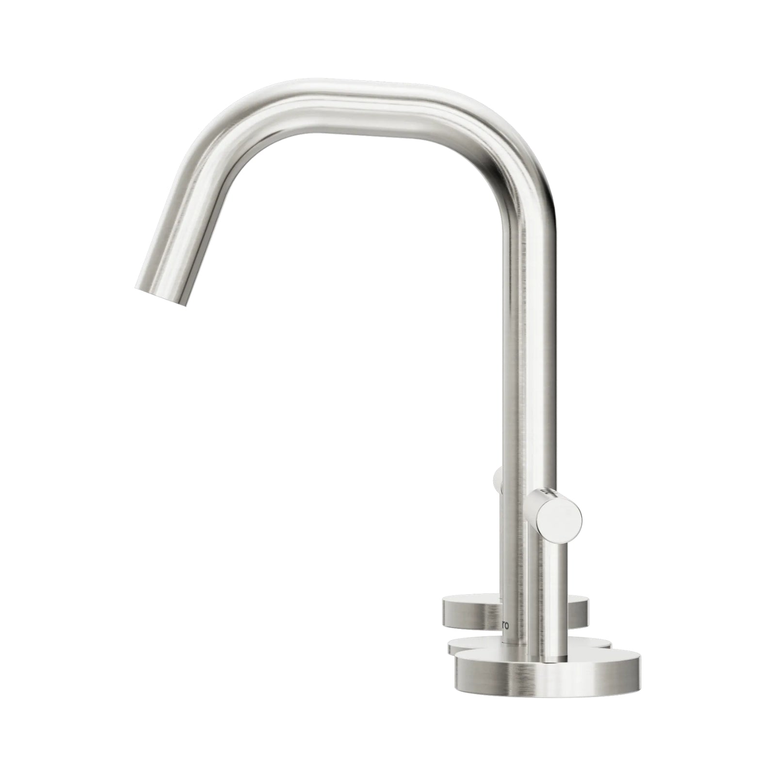 Side Nero Mecca Lever Basin Set Edge Spout Brushed Nickel 25D001BN - The Blue Space