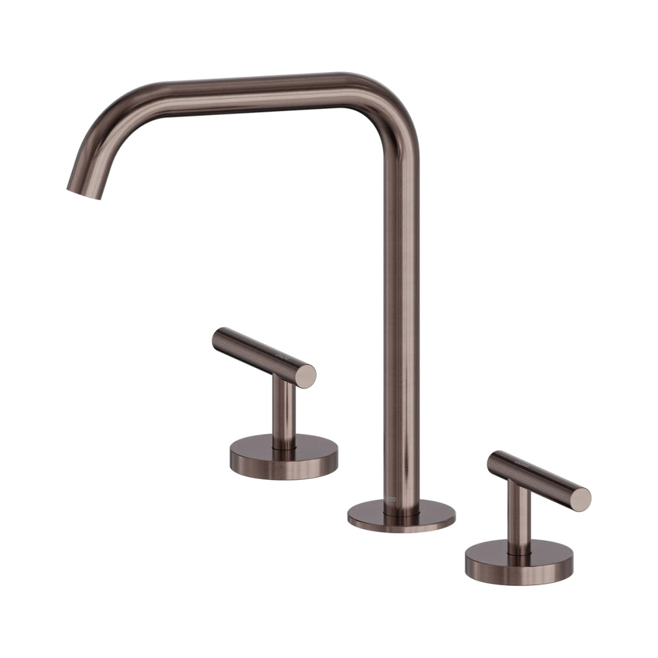 Nero Mecca Lever Bath/Kitchen Set Edge Spout Brushed Bronze