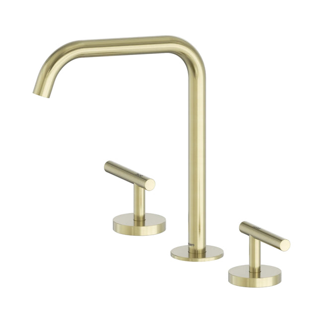 Nero Mecca Lever Bath/Kitchen Set Edge Spout Brushed Gold 25D005BG - The Blue Space