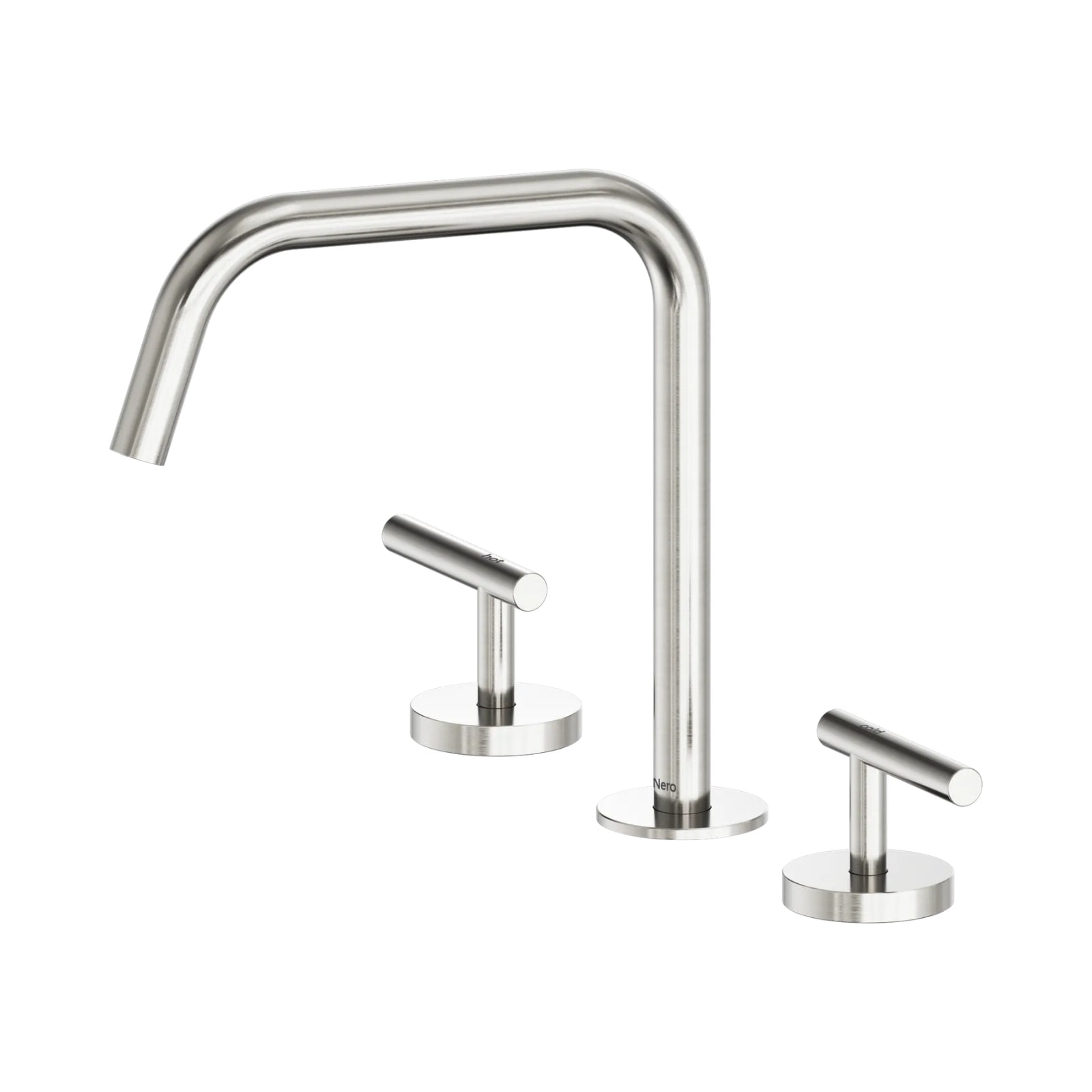 Nero Mecca Lever Bath/Kitchen Set Edge Spout II Brushed Nickel 25D003BN - The Blue Space