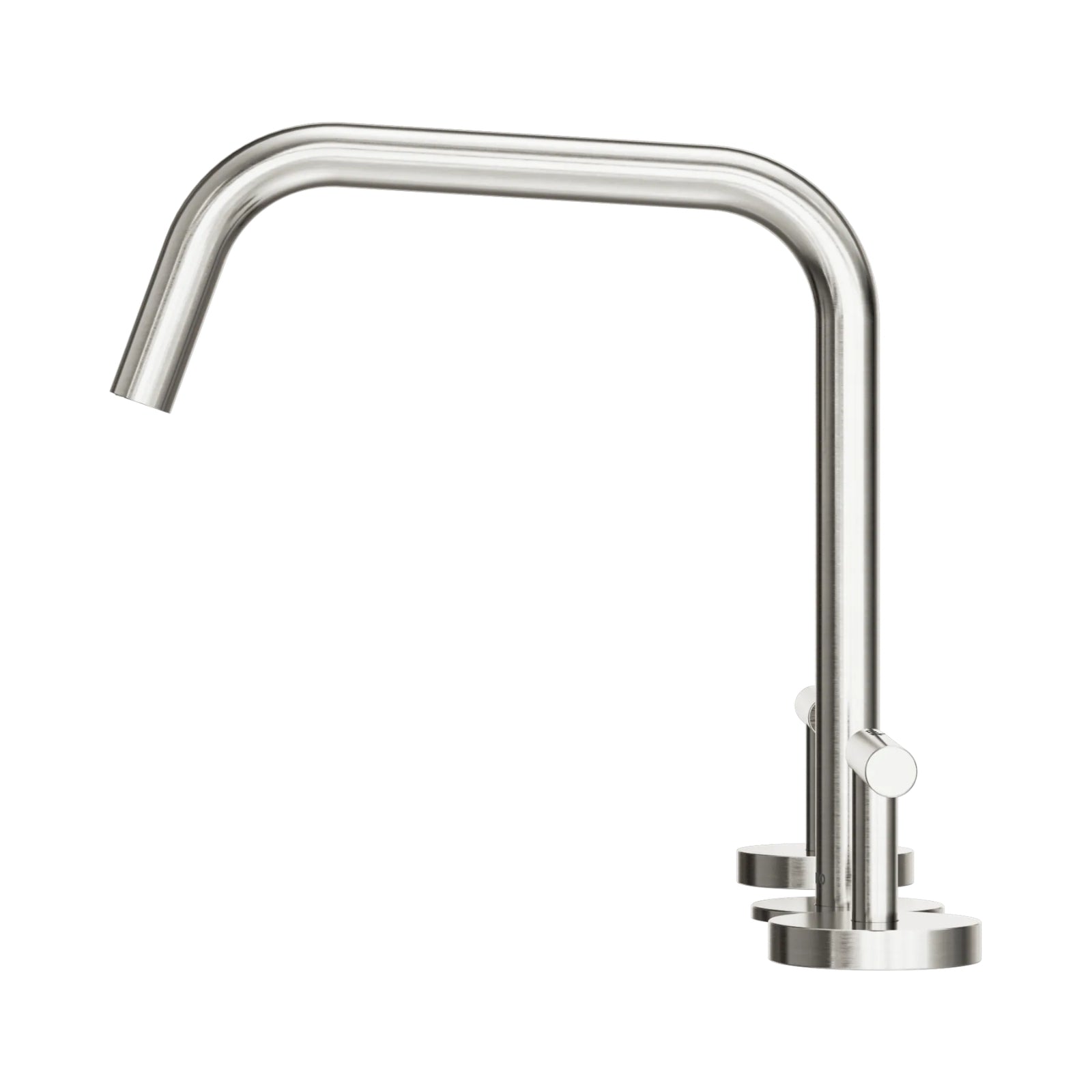 Side Nero Mecca Lever Bath/Kitchen Set Edge Spout II Brushed Nickel 25D003BN - The Blue Space