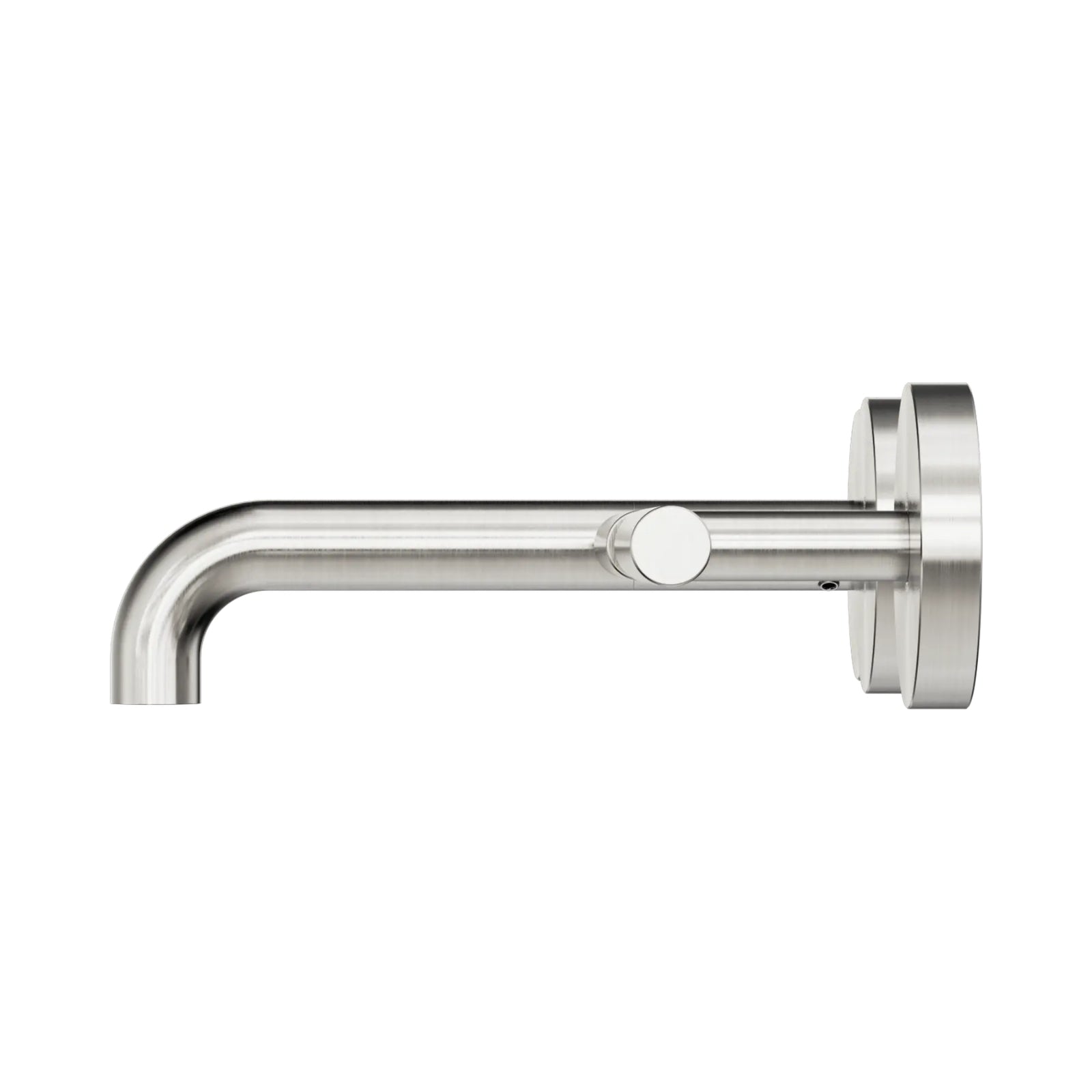 Side Nero Mecca Lever Wall Basin/Bath Set 160mm Offset Spout Brushed Nickel 25D009BN - The Blue Space