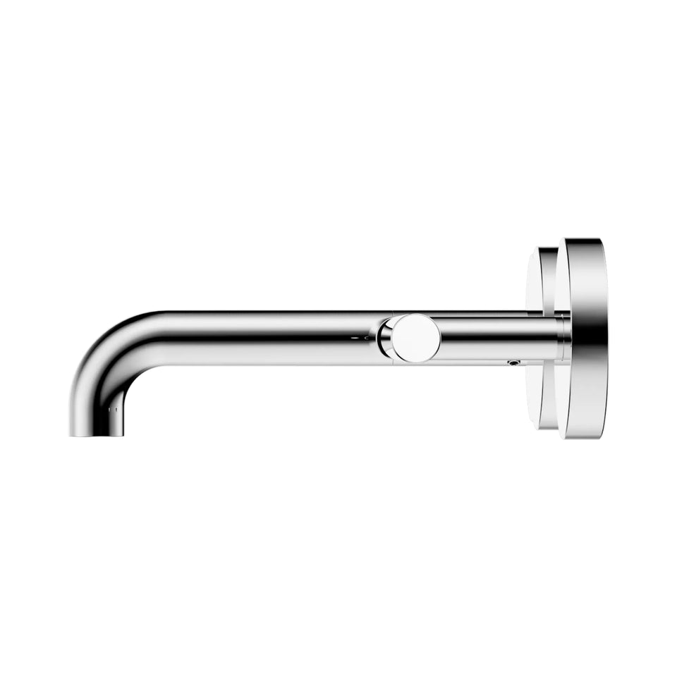 Nero Mecca Lever Wall Basin/Bath Set 160mm Offset Spout Chrome