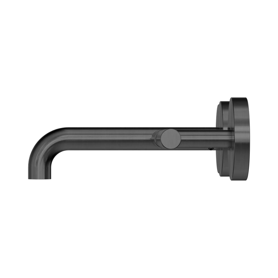 Nero Mecca Lever Wall Basin/Bath Set 160mm Offset Spout Gun Metal