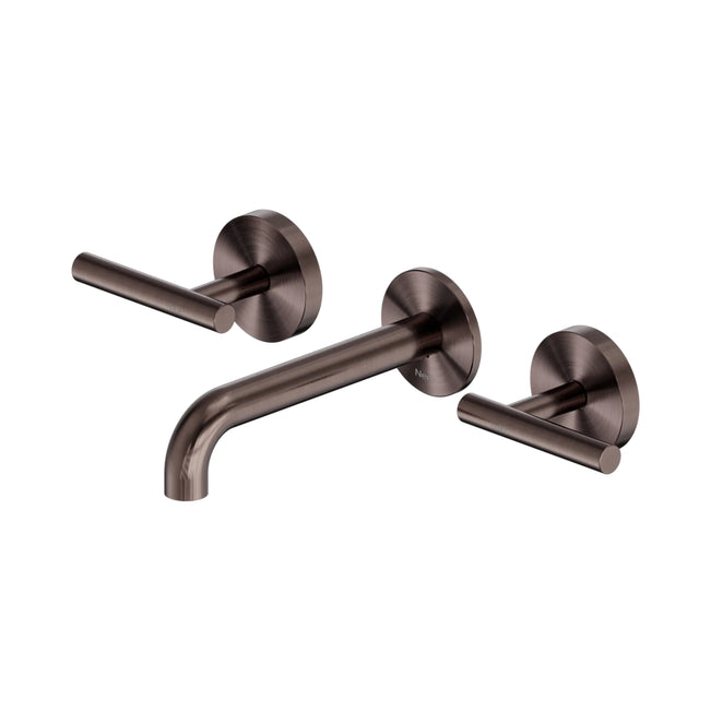 Nero Mecca Lever Wall Basin/Bath Set 160mm Spout Brushed Bronze 25D006BZ - The Blue Space