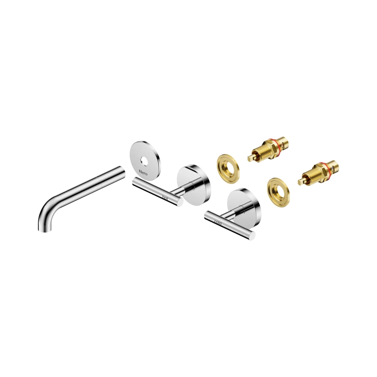 Side Nero Mecca Lever Wall Basin/Bath Set 160mm Spout Trim kits Only Chrome 25D019CH - The Blue Space