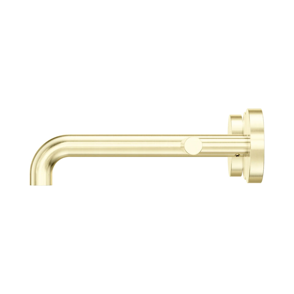 Nero Mecca Lever Wall Basin/Bath Set 185mm Spout Brushed Gold