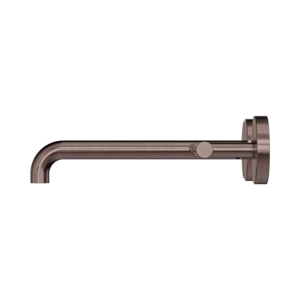 Nero Mecca Lever Wall Basin/Bath Set 220mm Offset Spout Brushed Bronze