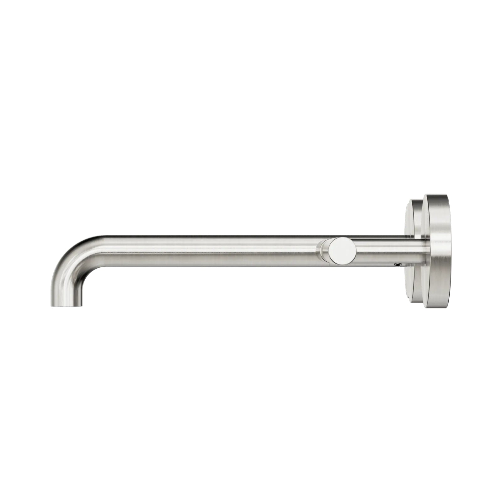 Side Nero Mecca Lever Wall Basin/Bath Set 220mm Offset Spout Brushed Nickel 25D011BN - The Blue Space