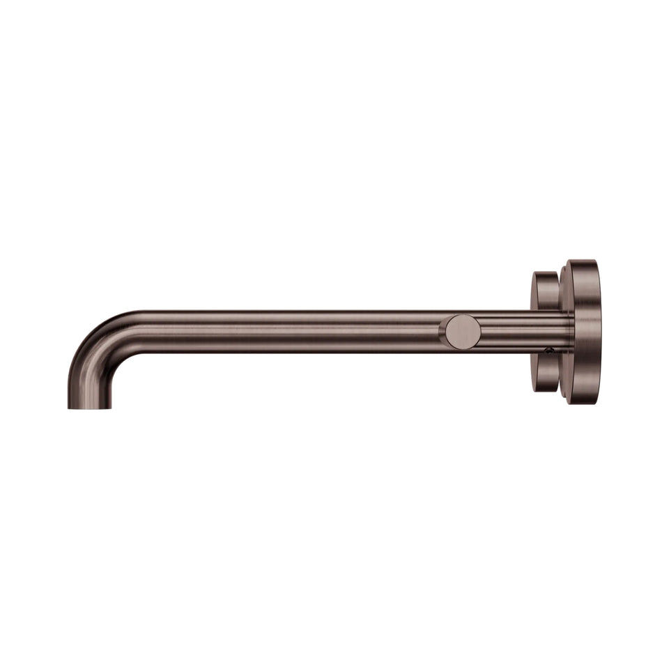Nero Mecca Lever Wall Basin/Bath Set 220mm Spout Brushed Bronze