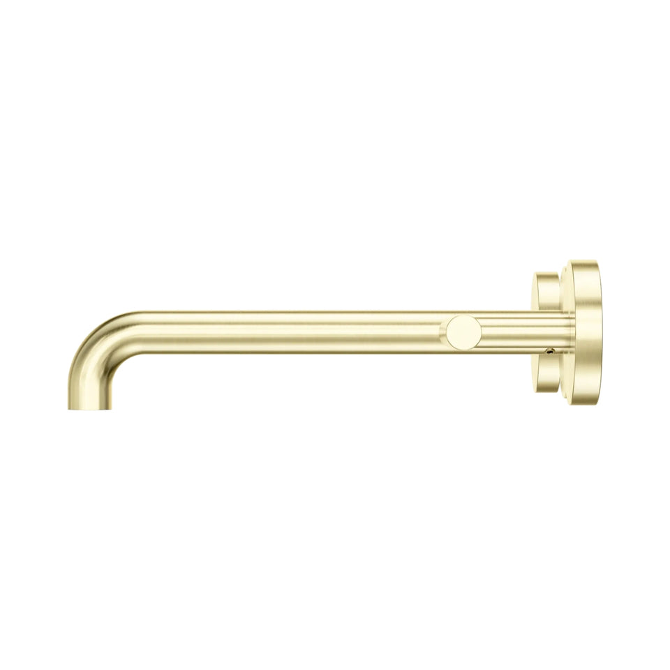 Nero Mecca Lever Wall Basin/Bath Set 220mm Spout Brushed Gold