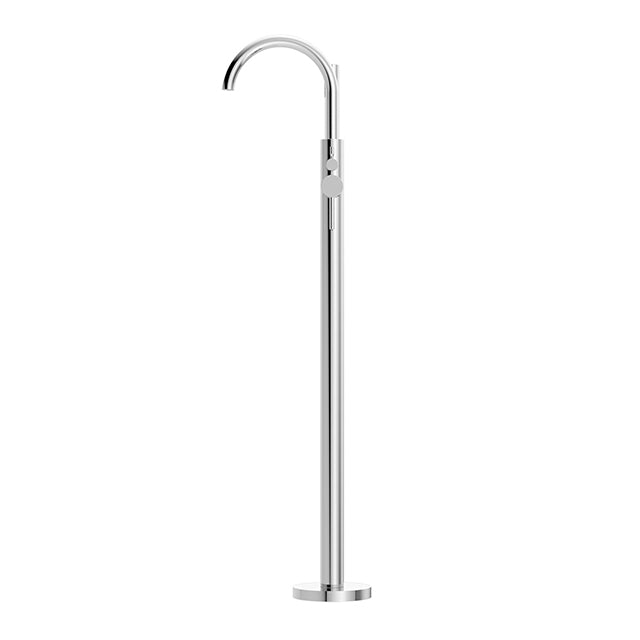 Nero Mecca Round Freestanding Mixer With Hand Shower Chrome