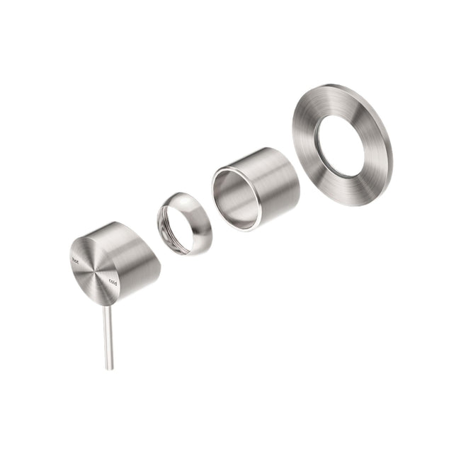 Nero Mecca Shower Mixer 80mm plate Trim Kits Only Brushed Nickel NR221911TBN - The Blue Space
