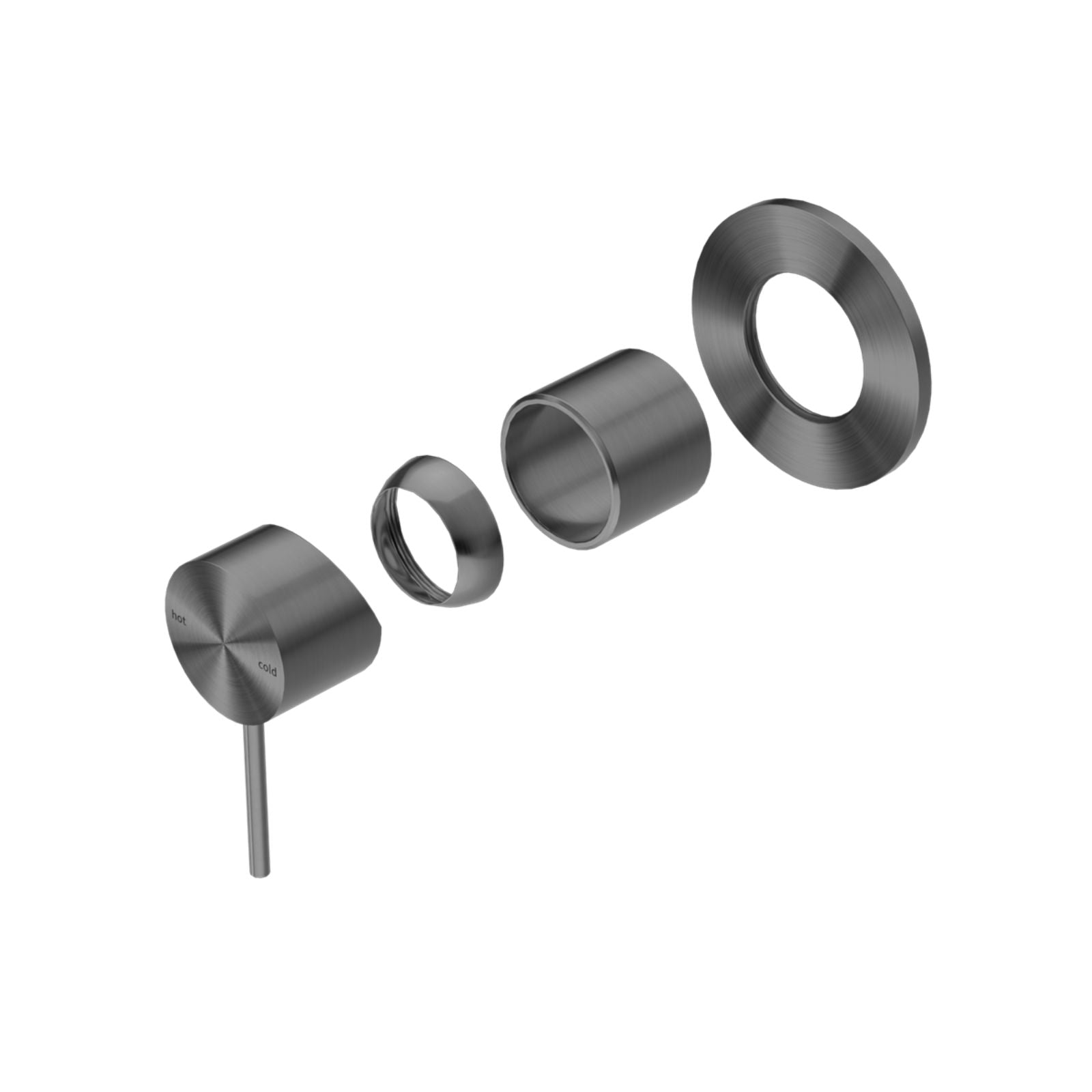 Nero Mecca Shower Mixer 80mm plate Trim Kits Only Gun Metal NR221911TGM - The Blue Space