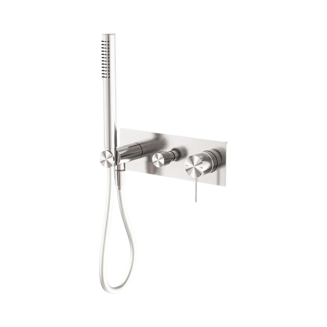Nero Mecca Shower Mixer Diverter System Brushed Nickel NR221912EBN_KIT - The Blue Space