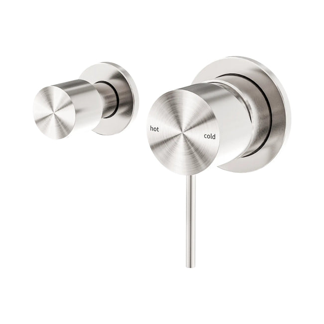 Nero Mecca Shower Mixer With Horizontal 2 Way Divertor Brushed Nickel NR221911UBN_KIT - The Blue Space