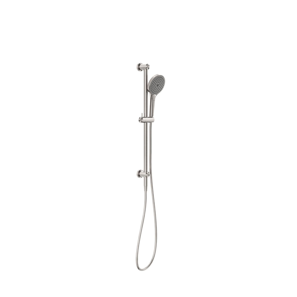 Nero Mecca Shower Rail with Air Shower II Brushed Nickel