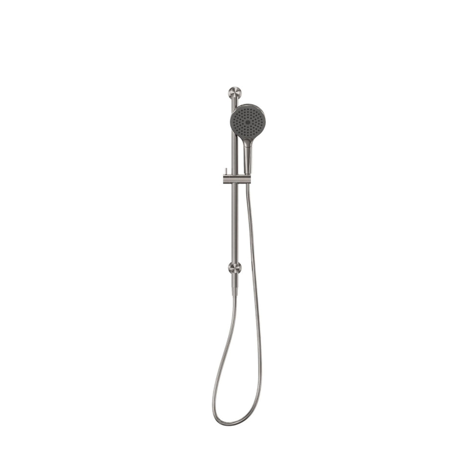 Nero Mecca Shower Rail with Air Shower II Brushed Nickel