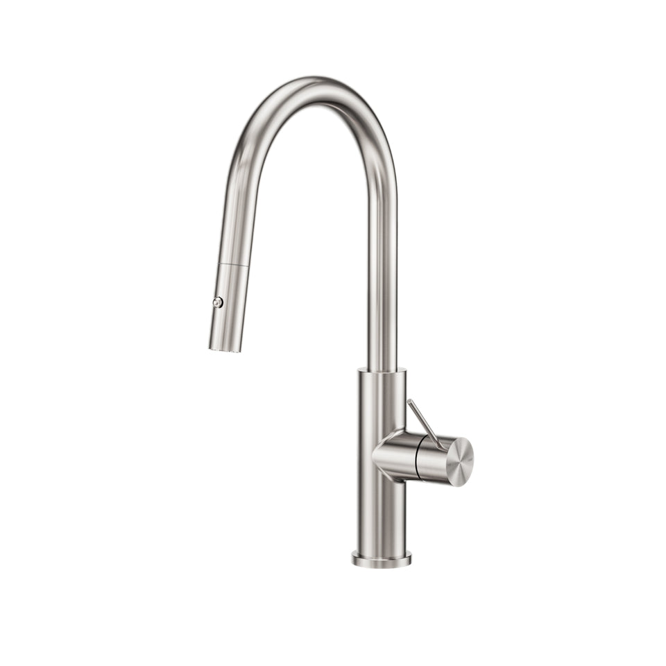 Nero Mecca Smart Sensor Pull Out Kitchen Mixer Brushed Nickel