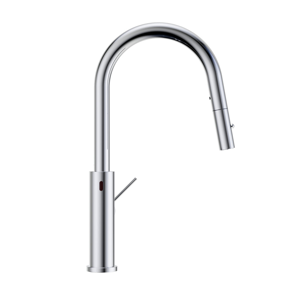 Nero Mecca Smart Sensor Pull Out Kitchen Mixer Chrome