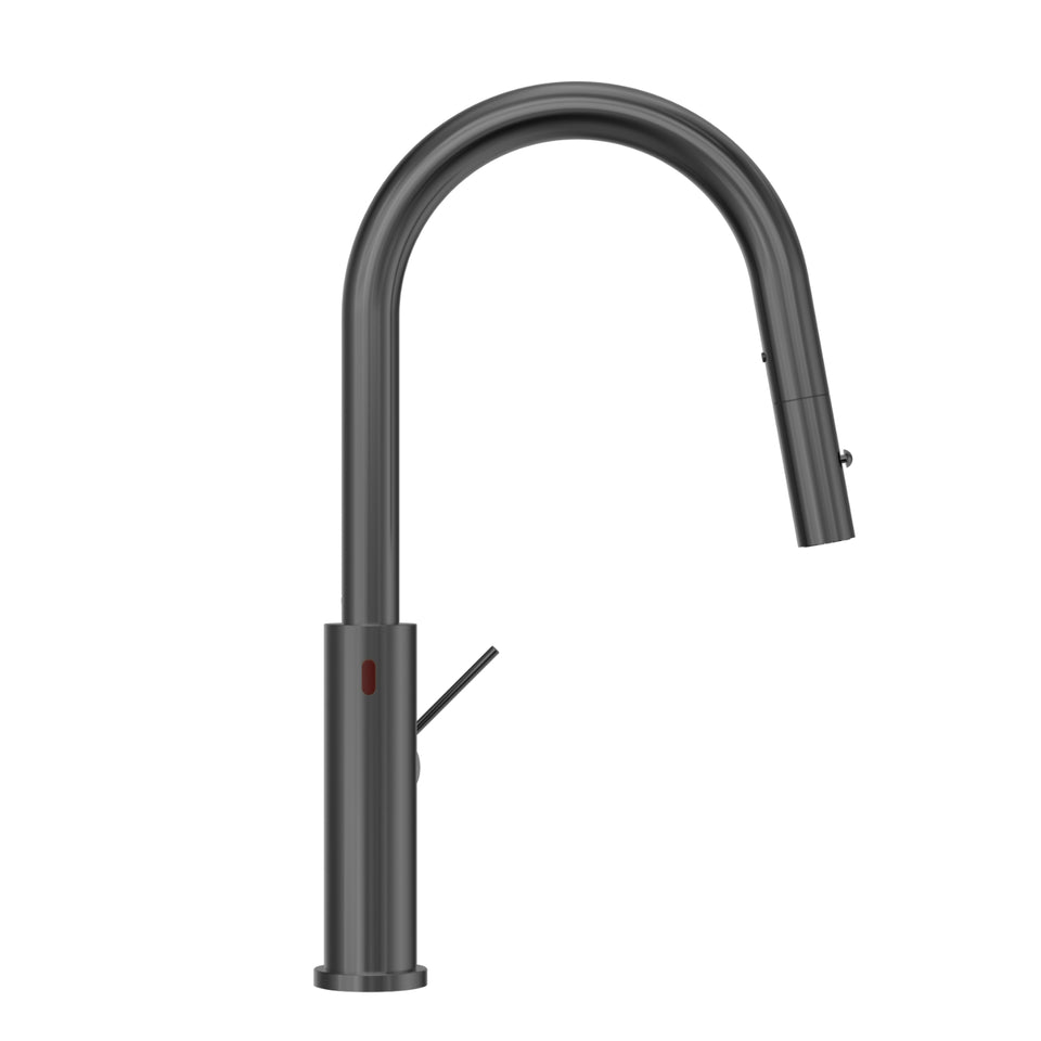 Nero Mecca Smart Sensor Pull Out Kitchen Mixer Gun Metal