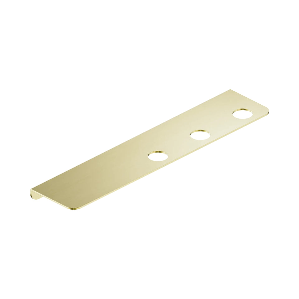 Nero Mecca Triple Soap Bottle Holder With Shelf Brushed Gold