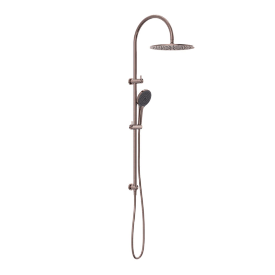 Nero Mecca Twin Shower with Air Shower II Brushed Bronze