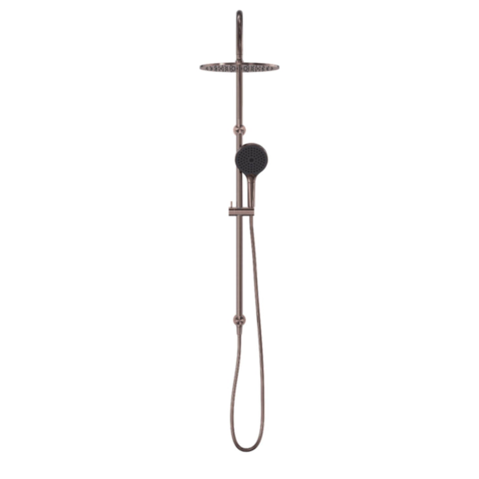 Nero Mecca Twin Shower with Air Shower II Brushed Bronze