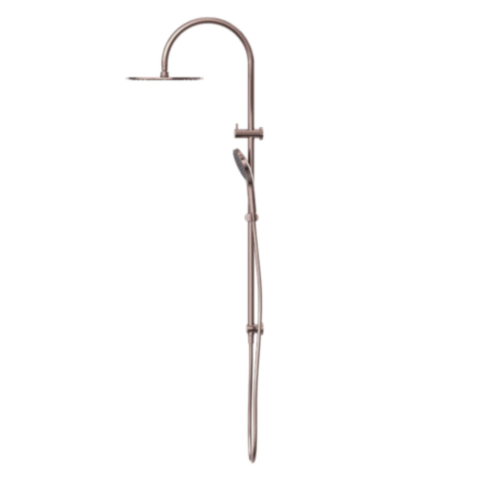 Nero Mecca Twin Shower with Air Shower II Brushed Bronze