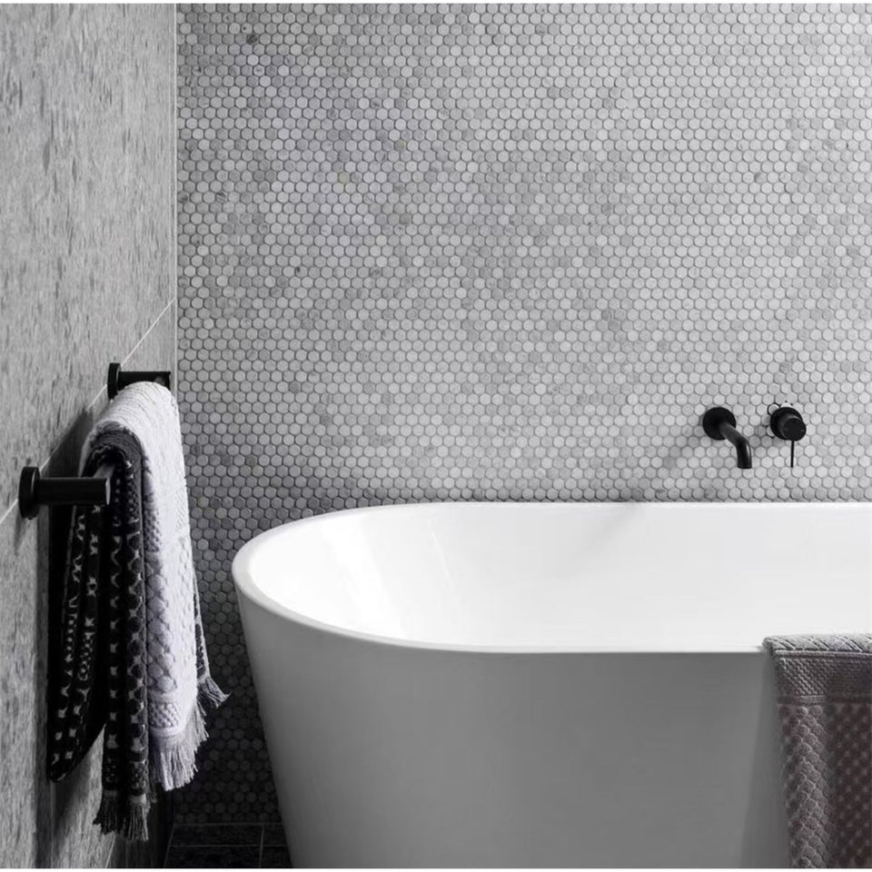 Nero Mecca Wall Basin/Bath Mixer Separate Back Plate 160mm Matte Black