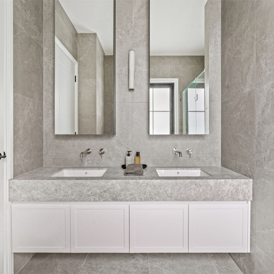 Nero Mecca Wall Basin/Bath Mixer Separate Back Plate 230mm Brushed Nickel