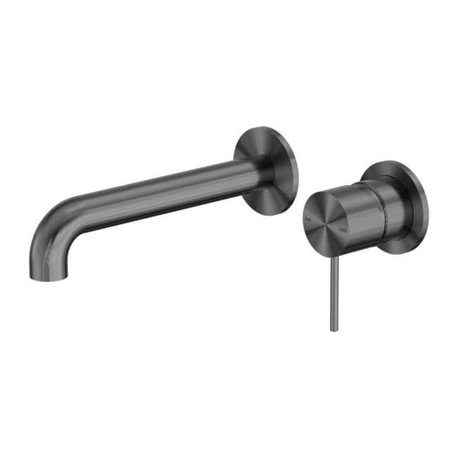 Nero Mecca Wall Basin/Bath Mixer Separate Back Plate 230mm Gun Metal NR221910C230GM - The Blue Space