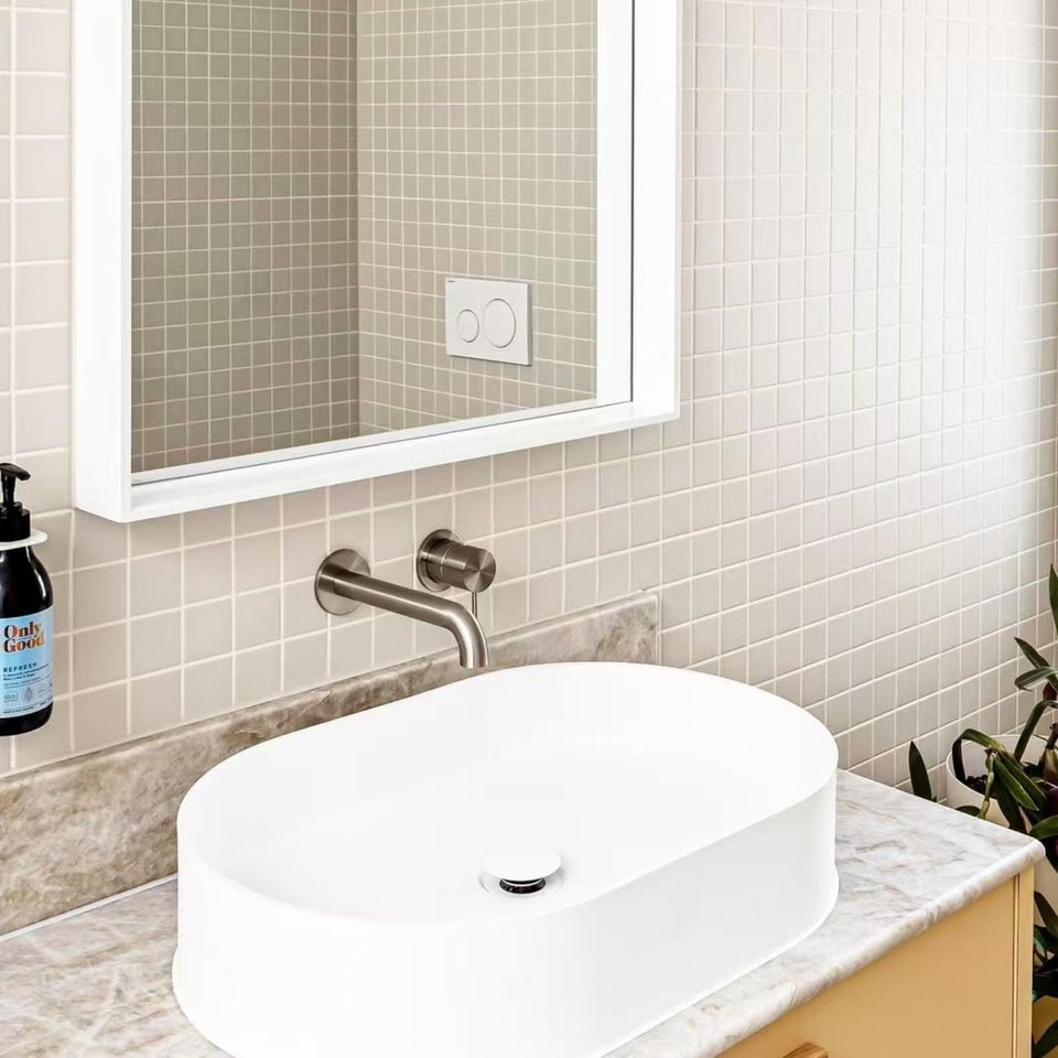 Nero Mecca Wall Basin/Bath Mixer Separate Back Plate 230mm Gun Metal
