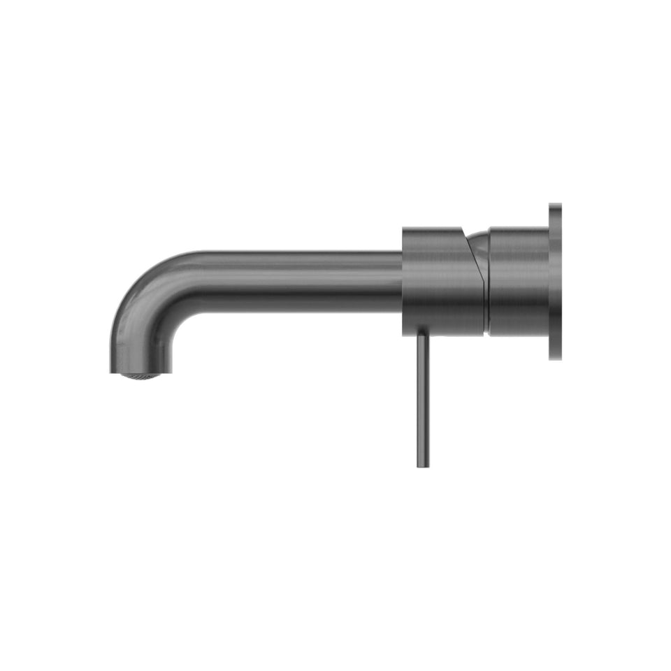 Nero Mecca Wall Basin/Bath Mixer Separate Back Plate 230mm Gun Metal