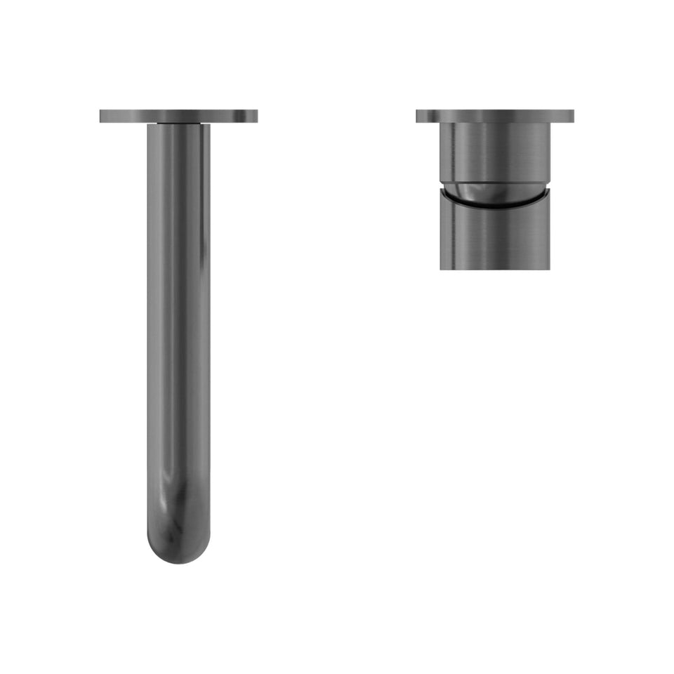 Nero Mecca Wall Basin/Bath Mixer Separate Back Plate 230mm Gun Metal