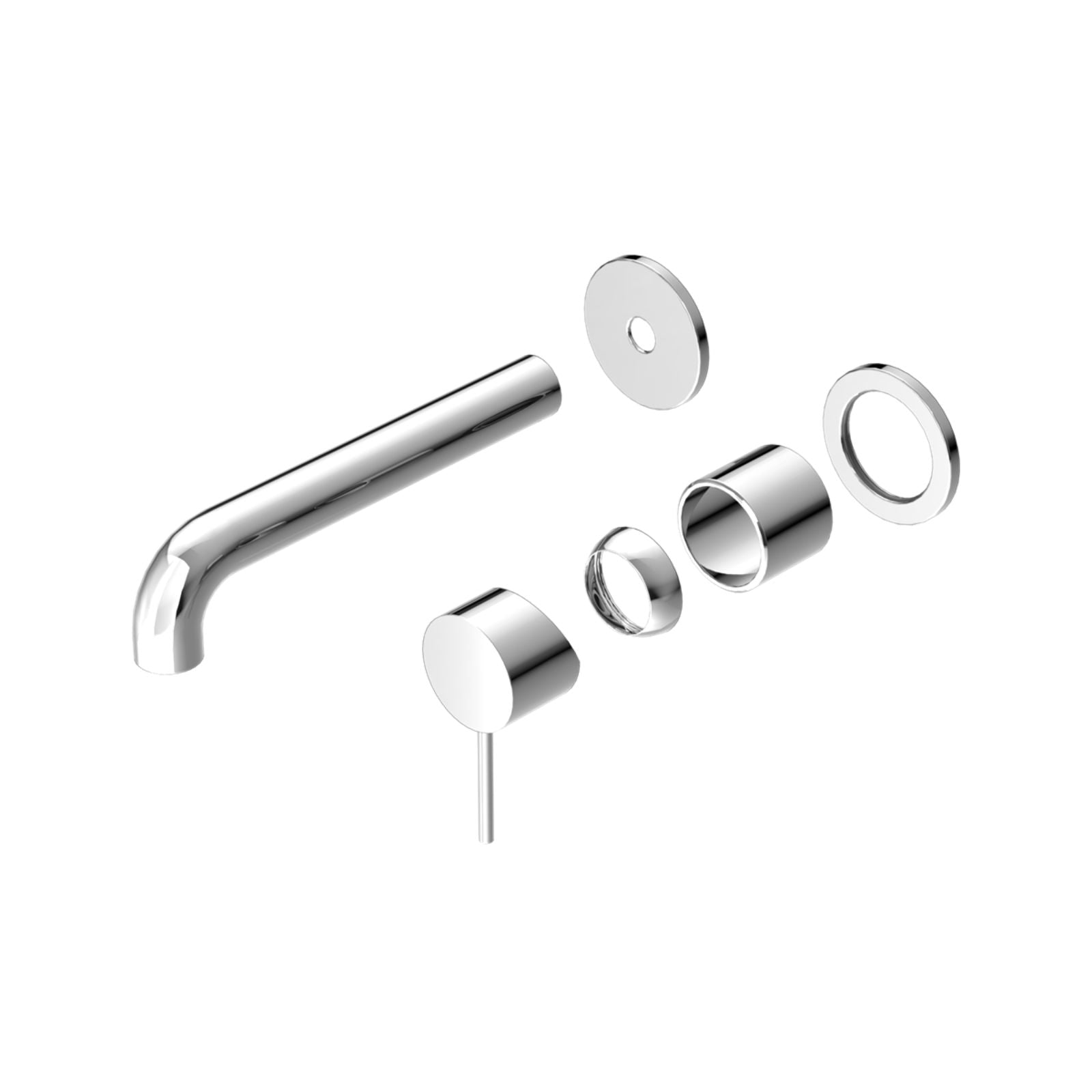 Nero Mecca Wall Basin/bath Mixer Separate Back Plate 230mm Trim Kits Only Chrome NR221910C230TCH - The Blue Space