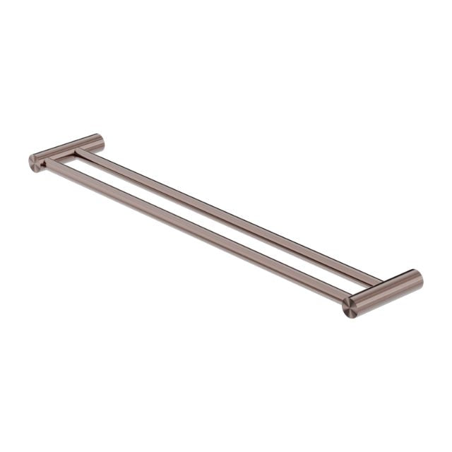 Nero New Mecca Double Towel Rail 600mm Brushed Bronze