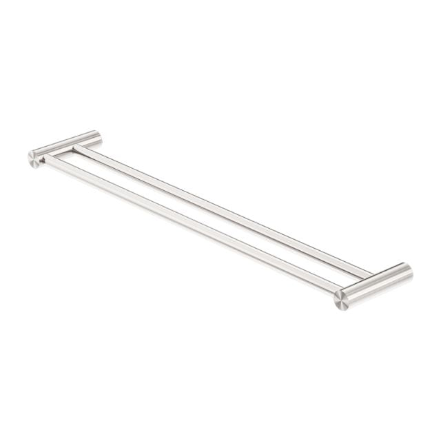 Nero New Mecca Double Towel Rail 600mm Brushed Nickel