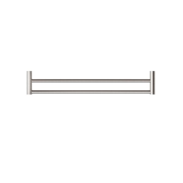 Nero New Mecca Double Towel Rail 600mm Brushed Nickel
