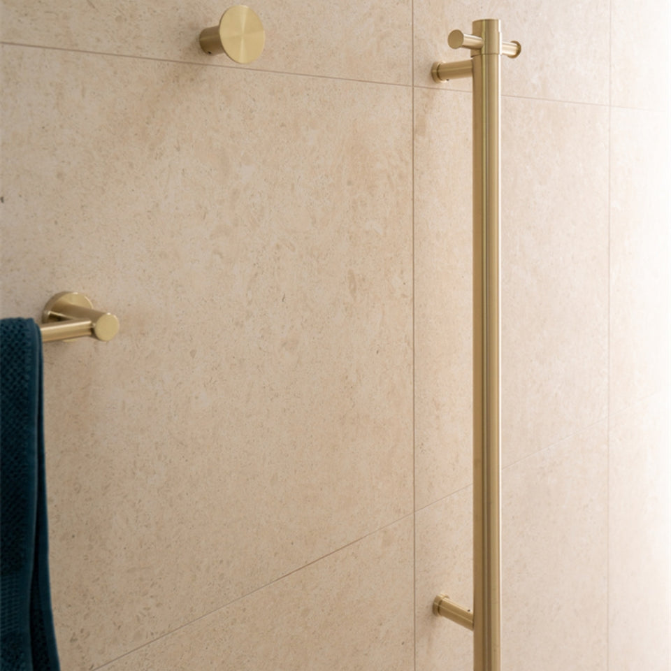 Nero Non-Heated Vertical Towel Rail 900mm Brushed Gold